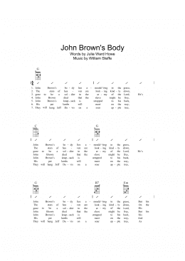 page one of John Brown's Body (Ukulele Chords/Lyrics)