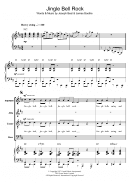 page one of Jingle Bell Rock (arr. Berty Rice) (SATB Choir)