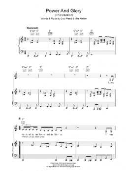 page one of Power And Glory (Piano, Vocal & Guitar Chords)
