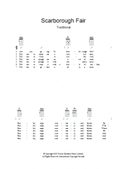 page one of Scarborough Fair (Guitar Chords/Lyrics)