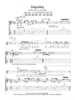 page one of Disgusting (Guitar Tab)