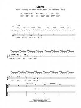 page one of Lights (Guitar Tab)