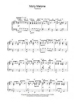 page one of Molly Malone (Piano Solo)