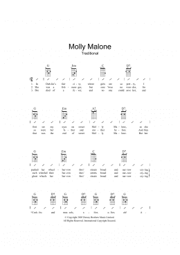 page one of Molly Malone (Ukulele Chords/Lyrics)