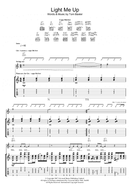 page one of Light Me Up (Guitar Tab)