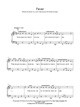 page one of Fever (Easy Piano)