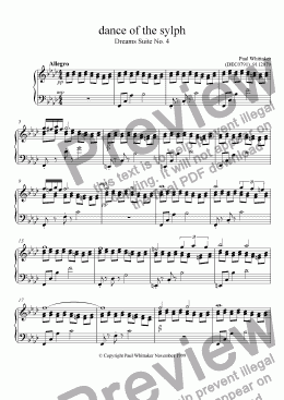 page one of Dance of the Sylph: Dreams Suite No. 4