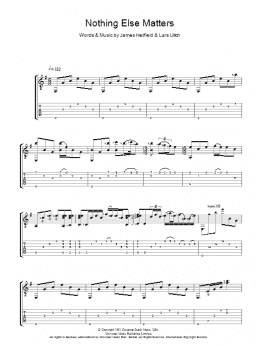 page one of Nothing Else Matters (Guitar Tab)