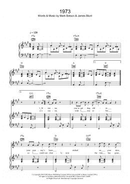 page one of 1973 (Piano, Vocal & Guitar Chords)
