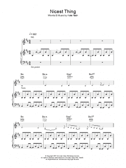 page one of Nicest Thing (Piano, Vocal & Guitar Chords)