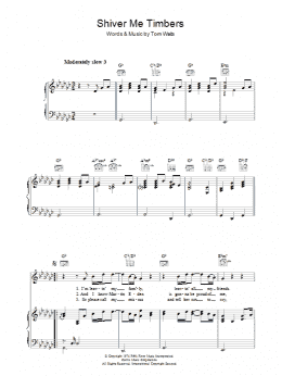 page one of Shiver Me Timbers (Piano, Vocal & Guitar Chords)