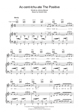 page one of Ac-cent-tchu-ate The Positive (Piano, Vocal & Guitar Chords)