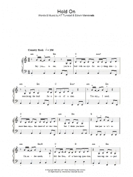 page one of Hold On (Easy Piano)