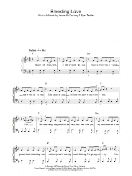 page one of Bleeding Love (Easy Piano)