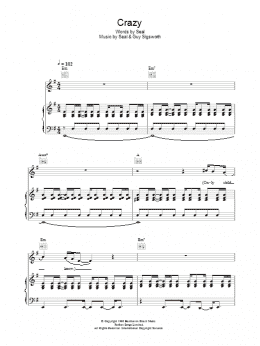 page one of Crazy (Piano, Vocal & Guitar Chords)