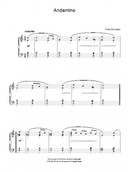 page one of Andantino (Easy Piano)