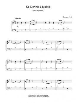 page one of La Donna e Mobile (Easy Piano)