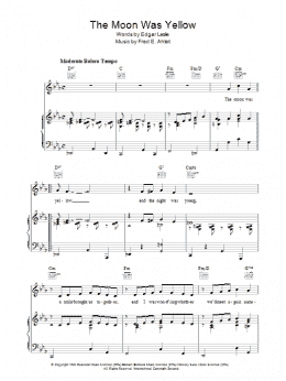 page one of The Moon Was Yellow (Piano, Vocal & Guitar Chords)