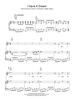 page one of I Have A Dream (Piano, Vocal & Guitar Chords)