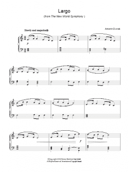 page one of Largo (from The New World) (Easy Piano)