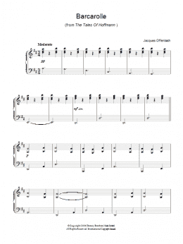 page one of Barcarolle (from The Tales Of Hoffmann) (Easy Piano)