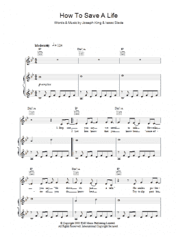 page one of How To Save A Life (Piano, Vocal & Guitar Chords)