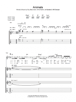 page one of Animals (Guitar Tab)