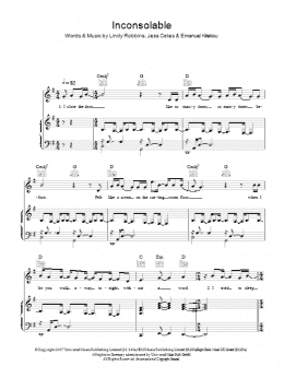 page one of Inconsolable (Piano, Vocal & Guitar Chords)