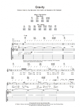 page one of Gravity (Guitar Tab)