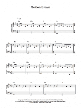 page one of Golden Brown (Easy Piano)