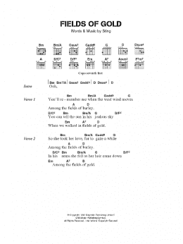 page one of Fields Of Gold (Guitar Chords/Lyrics)