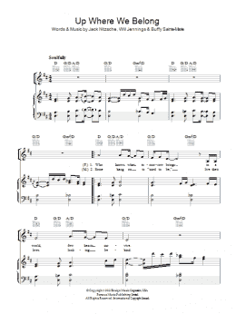 page one of Up Where We Belong (Piano, Vocal & Guitar Chords)