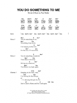 page one of You Do Something To Me (Guitar Chords/Lyrics)