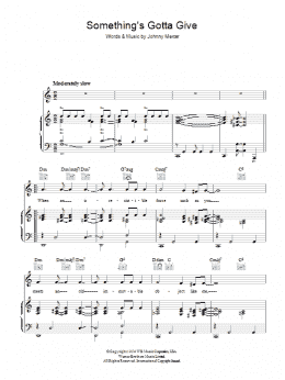 page one of Something's Gotta Give (Piano, Vocal & Guitar Chords)