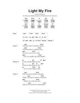 page one of Light My Fire (Guitar Chords/Lyrics)