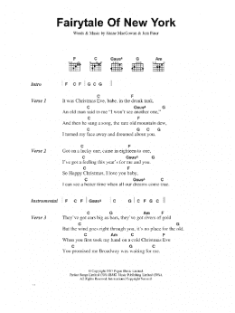 page one of Fairytale Of New York (Guitar Chords/Lyrics)