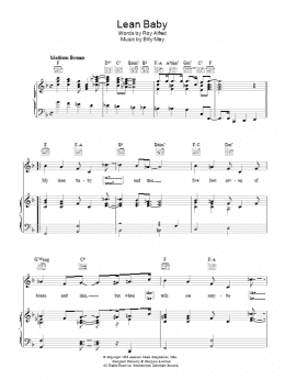 page one of Lean Baby (Piano, Vocal & Guitar Chords)