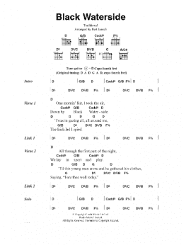 page one of Black Waterside (Guitar Chords/Lyrics)