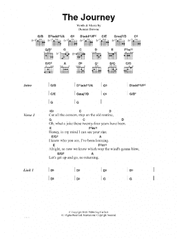 page one of The Journey (Guitar Chords/Lyrics)