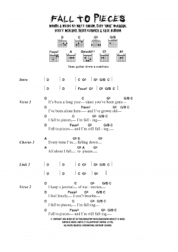 page one of Fall To Pieces (Guitar Chords/Lyrics)