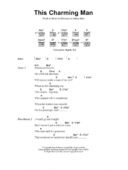 page one of This Charming Man (Guitar Chords/Lyrics)