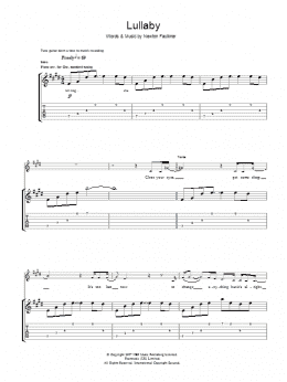 page one of Lullaby (Guitar Tab)