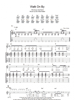 page one of Walk On By (Guitar Tab)