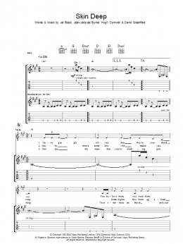 page one of Skin Deep (Guitar Tab)