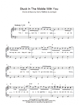 page one of Stuck In The Middle With You (Easy Piano)