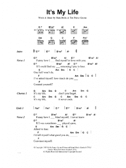 page one of It's My Life (Guitar Chords/Lyrics)