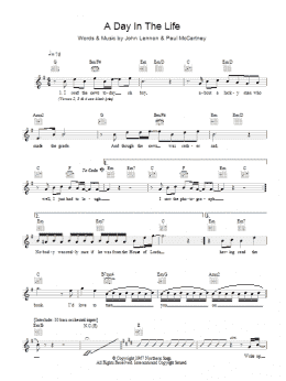 page one of A Day In The Life (Lead Sheet / Fake Book)