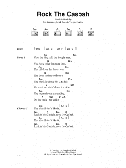 page one of Rock The Casbah (Guitar Chords/Lyrics)