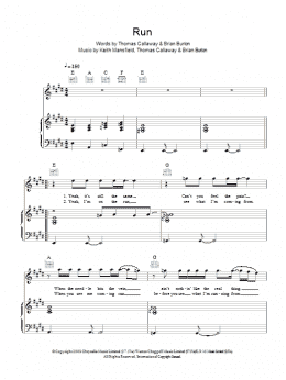 page one of Run (Piano, Vocal & Guitar Chords)