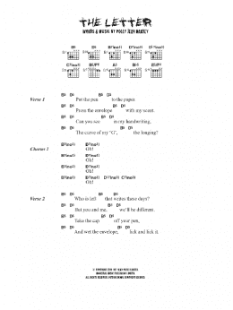 page one of The Letter (Guitar Chords/Lyrics)